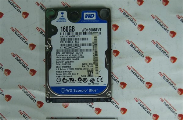 160GB WD1600BEVT WDT-701499(B) 1800404 - фото 20306